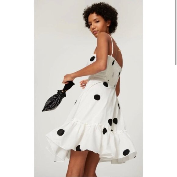 Derek Lam Polka Dot Flare Dress - Picture 3 of 7